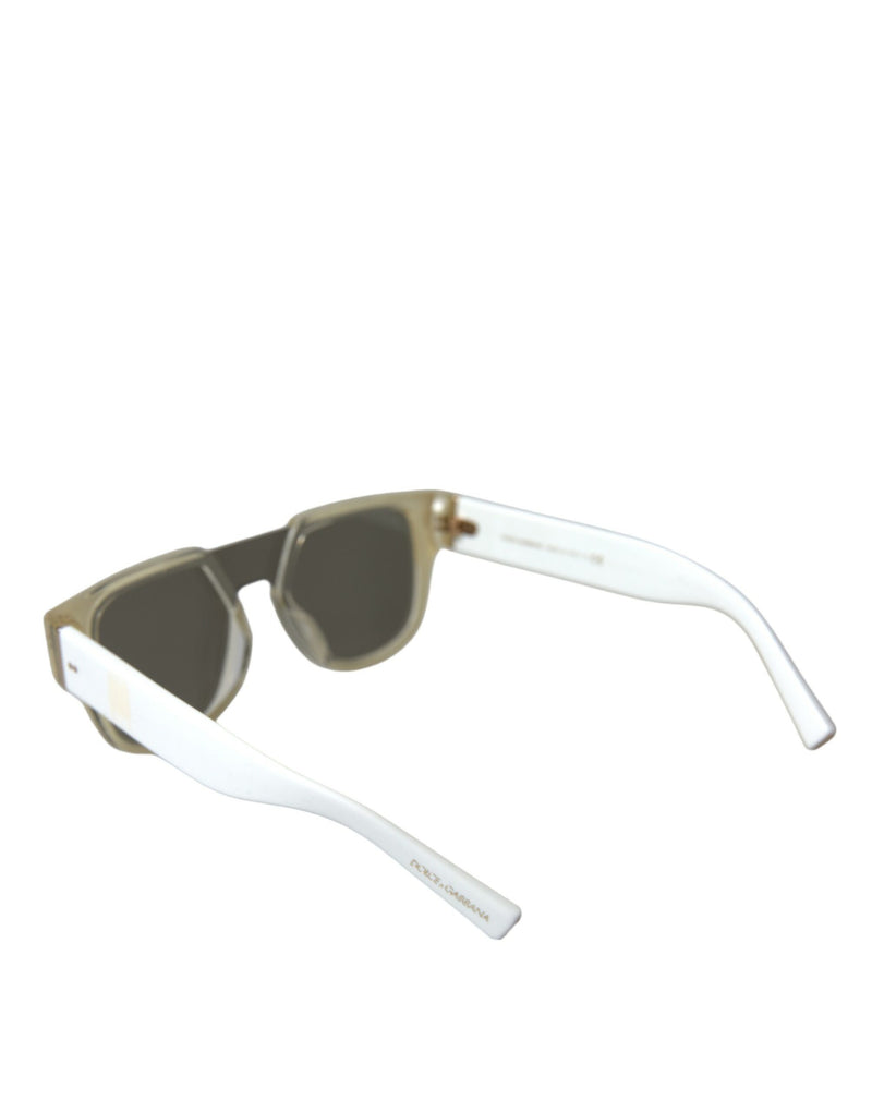 Dolce & Gabbana Chic White Acetate Designer Sunglasses