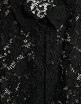 Dolce & Gabbana Elegant Floral Lace Blouse Top