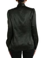 Dolce & Gabbana Elegant Silk Ascot Collar Blouse