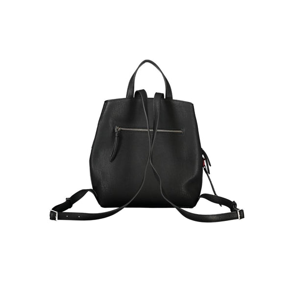 Desigual Chic Black Backpack with Contrasting Details