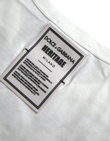 Dolce & Gabbana Elegant White Cotton Crew Neck Tee