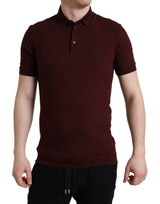 Dolce & Gabbana Elegant Maroon Cotton Polo T-Shirt