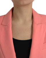 Dolce & Gabbana Chic Pink Peak Lapel Blazer