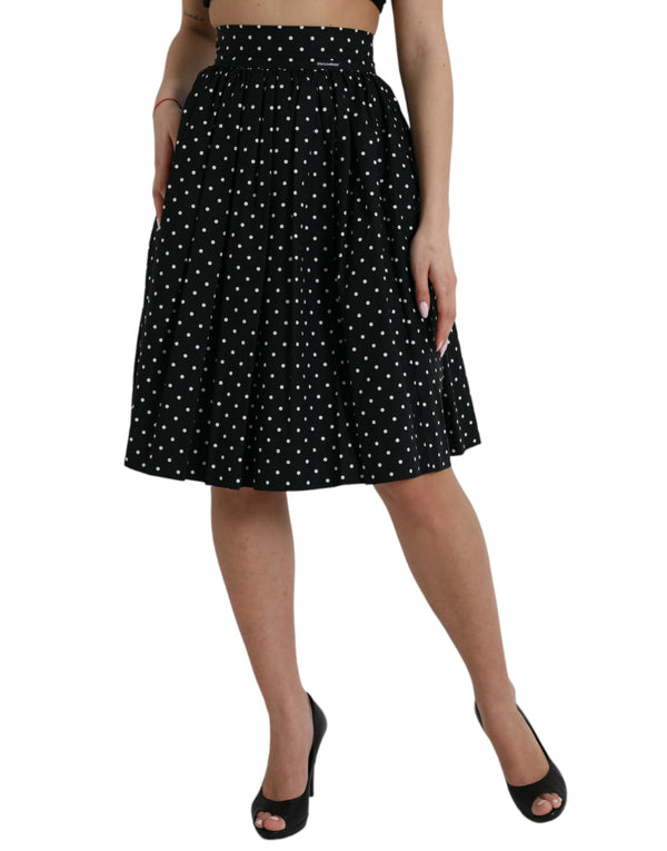 Dolce & Gabbana Polka Dot Knee-Length Couture Skirt