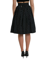 Dolce & Gabbana Polka Dot Knee-Length Couture Skirt