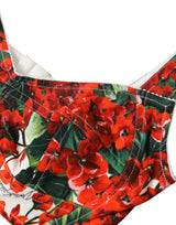 Dolce & Gabbana Floral Bustier Crop Top - Multicolor Elegance