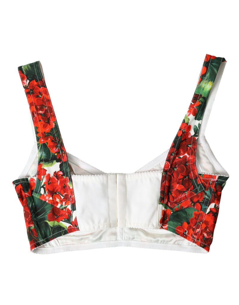 Dolce & Gabbana Floral Bustier Crop Top - Multicolor Elegance