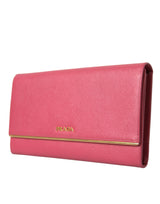 Prada Elegant Pink Leather Bifold Wallet