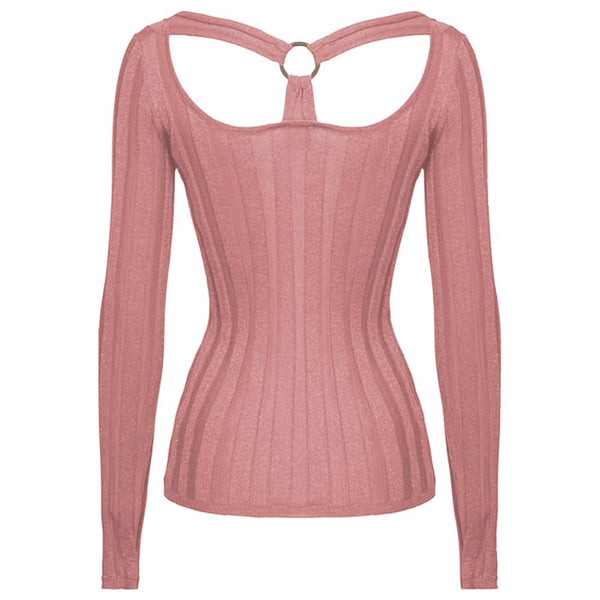 PINKO Pink Viscose Sweater