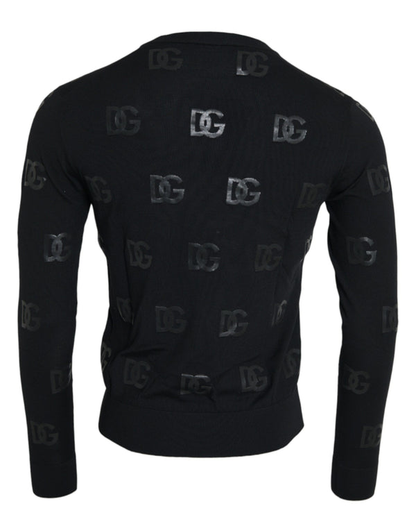 Dolce & Gabbana Black DG Logo Pullover Sweatshirt Sweater