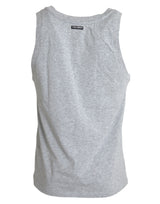 Dolce & Gabbana Gray Cotton Stretch Sleeveless Tank Top T-shirt