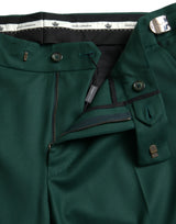 Dolce & Gabbana Green Wool Men Slim Fit Chino Pants