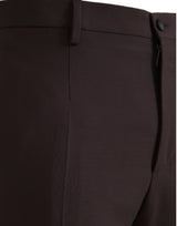 Dolce & Gabbana Dark Brown Wool Slim Fit Pants