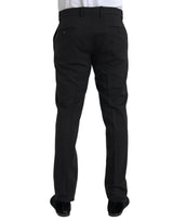 Dolce & Gabbana Black Wool Men Skinny Dress Pants