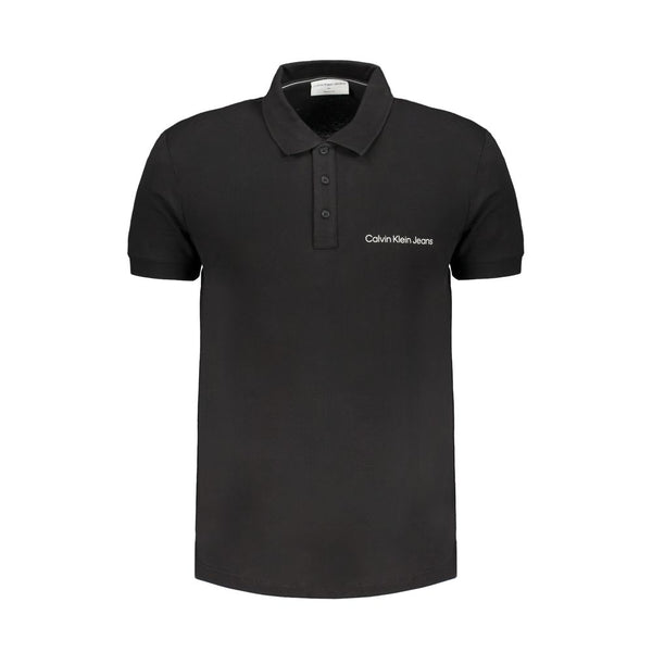 Calvin Klein Black Cotton Polo Shirt