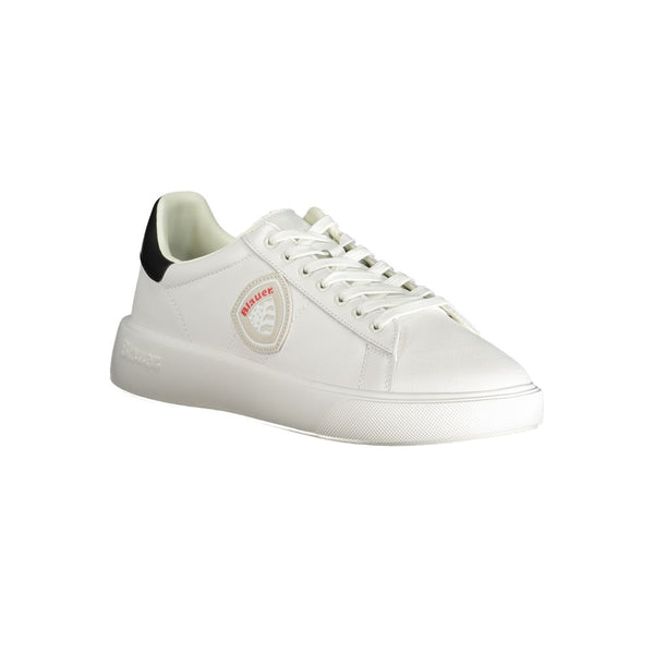 Blauer White Polyester Sneaker