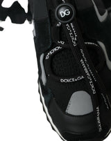 Dolce & Gabbana Black Mesh Sorrento Trekking Sneakers Shoes