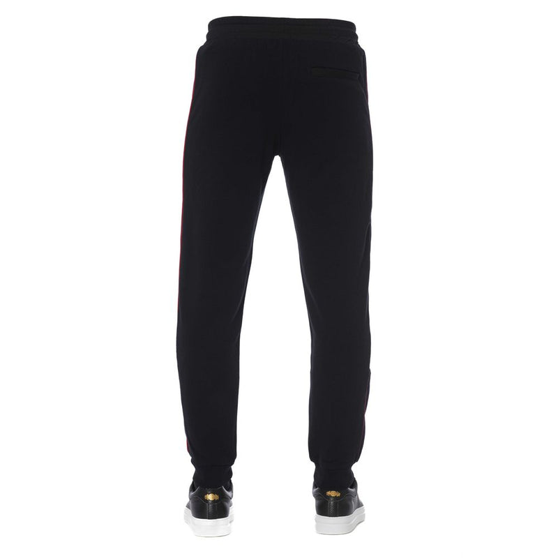 Trussardi Black Cotton Men Sports Pant