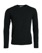 Dolce & Gabbana Dark Gray Wool Crew Neck Pullover Sweater