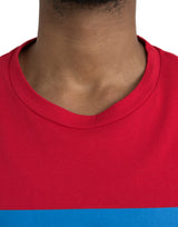 Dolce & Gabbana Red Logo Print Cotton Crew Neck T-shirt