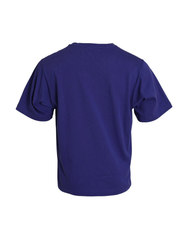 Dolce & Gabbana Royal Blue Logo Crew Neck Short Sleeve T-shirt