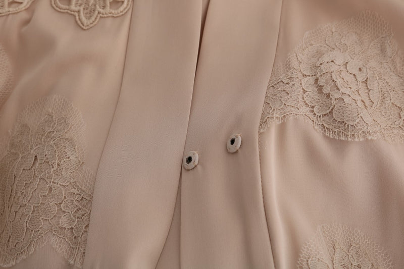 Dolce & Gabbana Elegant Beige Cape Kaftan Dress