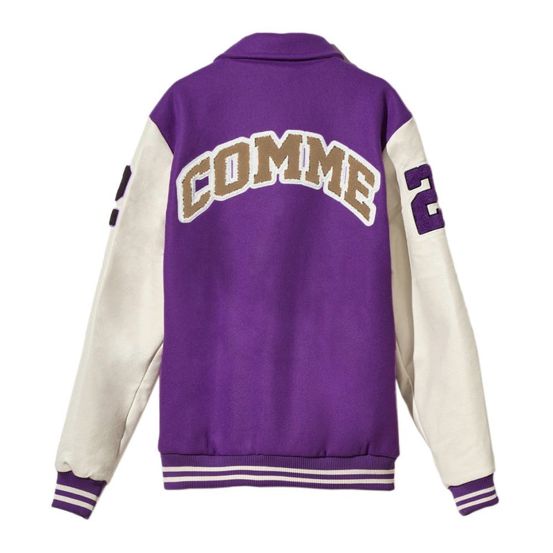 Comme Des Fuckdown Chic Cotton Blend College Bomber Jacket