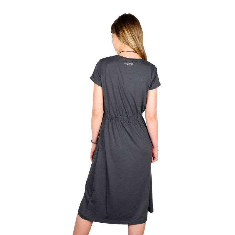 Imperfect Elegant Stretch Dress with Front Print