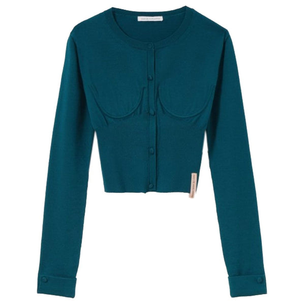 Mar De Margaritas Green Viscose Sweater