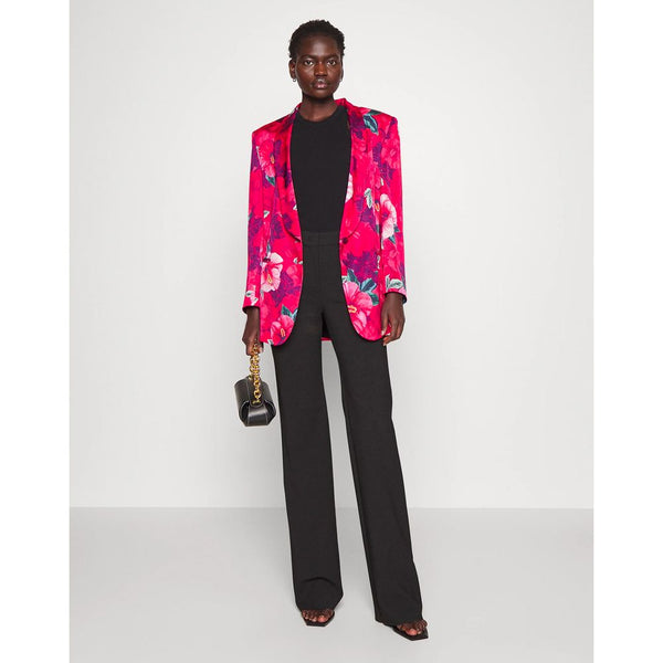 PINKO Elegant Fuchsia Floral One-Button Jacket