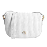 Baldinini Trend Chic Woven Calfskin Crossbody Bag