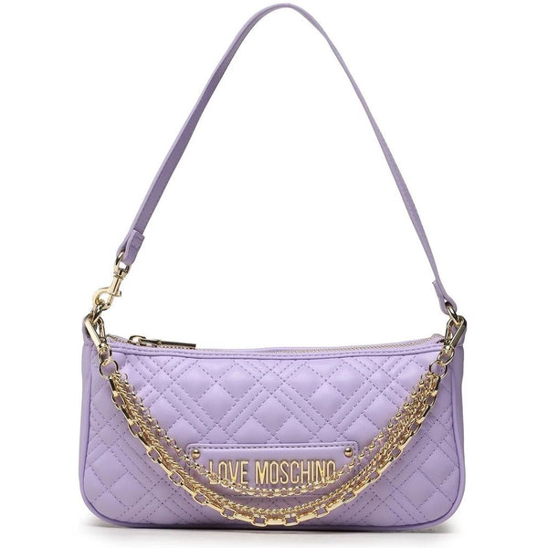 Love Moschino Chic Purple Faux Leather Shoulder Bag