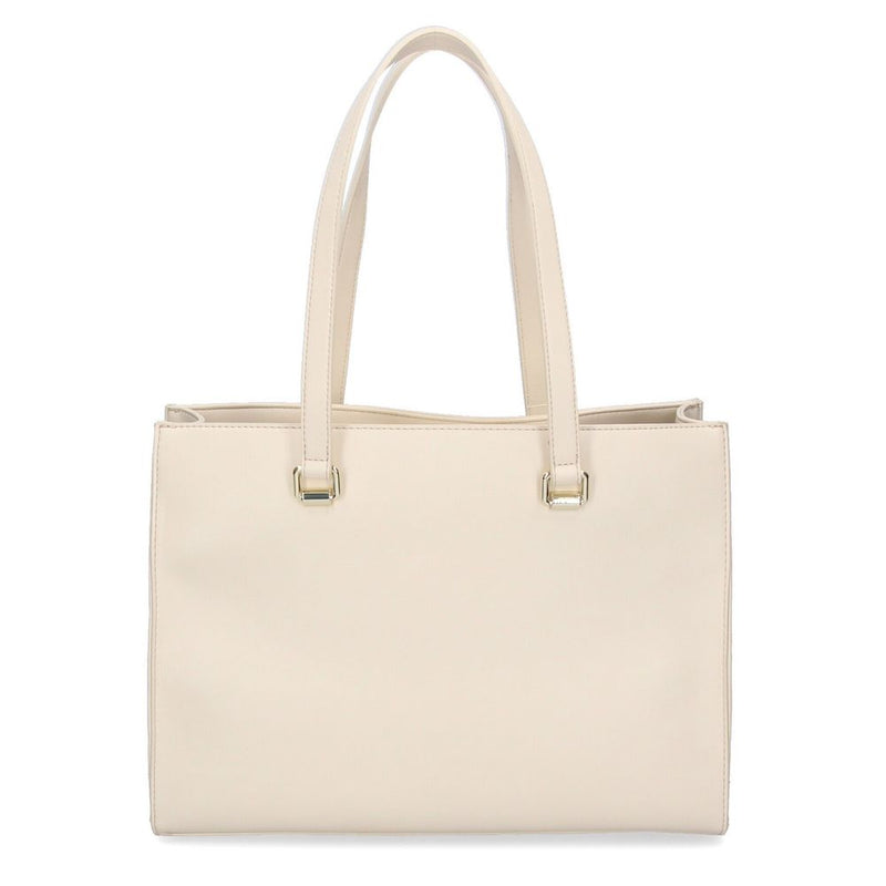 Love Moschino Chic White Faux Leather Shopper Tote