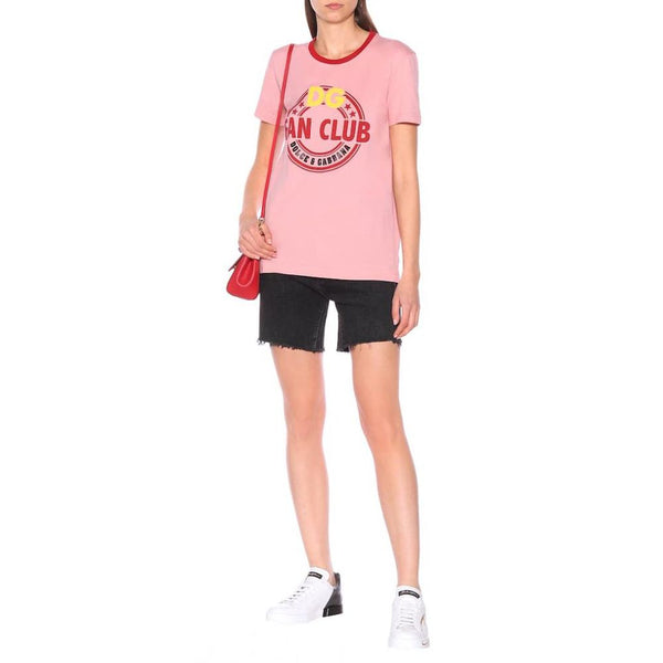 Dolce & Gabbana Chic Pink Dual-Design Cotton Tee