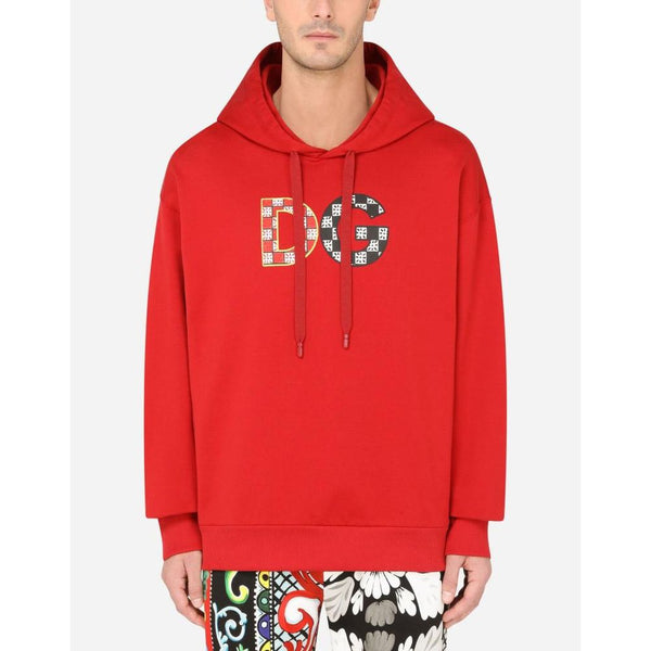 Dolce & Gabbana Elegant Crimson Cotton Sweatshirt