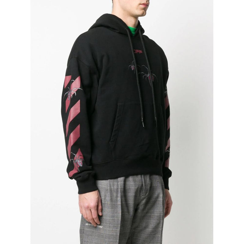 Off-White Arachno Oversized Hooded Sweatshirt in Black