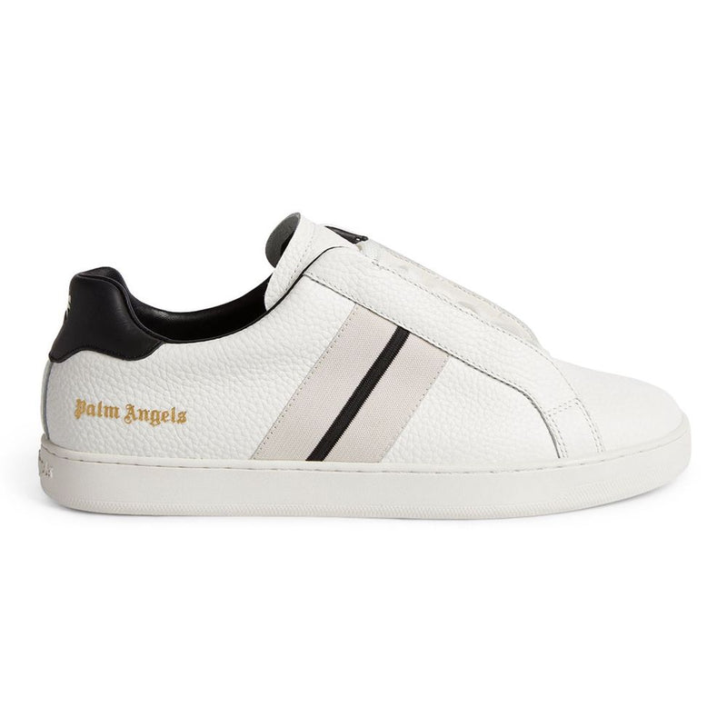 Palm Angels Elegant White Leather Unisex Sneakers