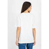 Love Moschino Chic Logo Cotton Tee in Elegant White