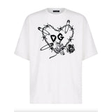 Dolce & Gabbana Elegant Velvet Detailed Cotton T-Shirt