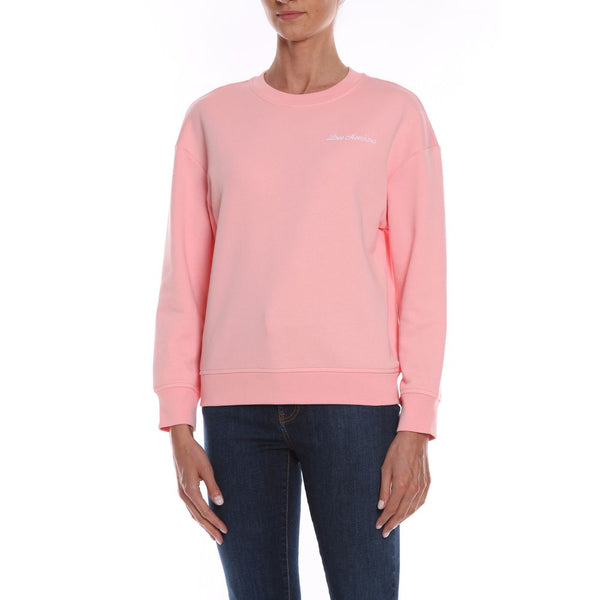 Love Moschino Chic Hearts Back Slit Crewneck Sweatshirt