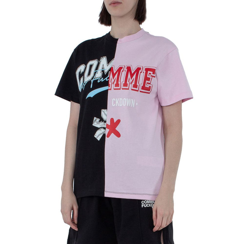 Comme Des Fuckdown Pink Cotton Women T-Shirt