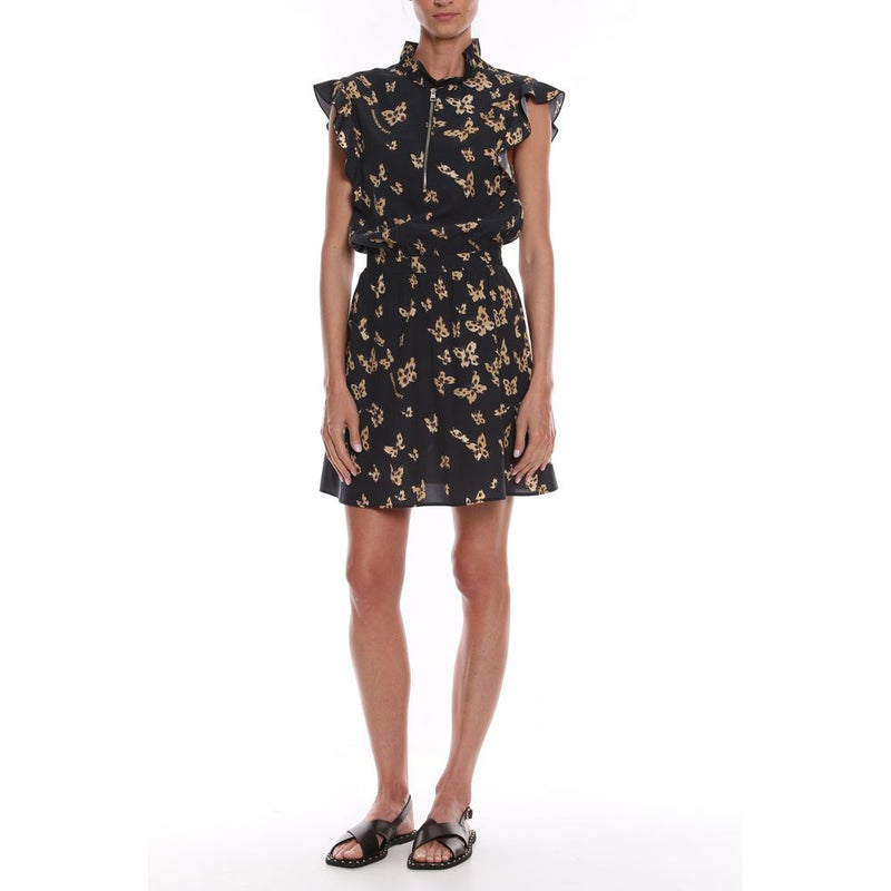 Love Moschino Chic Butterfly Motif Short-Sleeved Dress