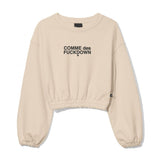 Comme Des Fuckdown Beige Cotton Women Sweater