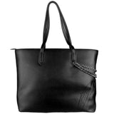 Plein Sport Chic Black Eco-Leather Shopper Tote