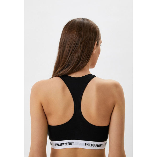 Philipp Plein Black Cotton Women Thong Pack