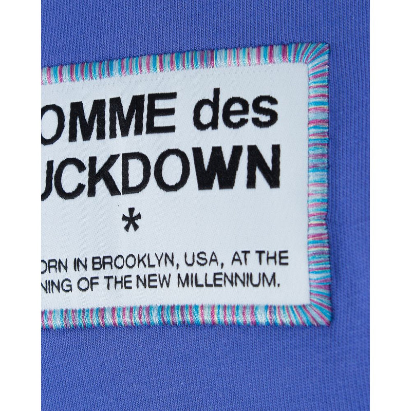 Comme Des Fuckdown Purple Cotton Tee with Signature Logo