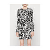 Love Moschino Chic Red Leopard V-Neck Ruffle Dress