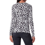 Love Moschino Chic Leopard Print Logo Crewneck Sweater