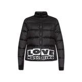 Love Moschino Chic Nylon Down Jacket with Bold Logo