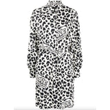 Love Moschino Chic Monochrome Leopard Dress